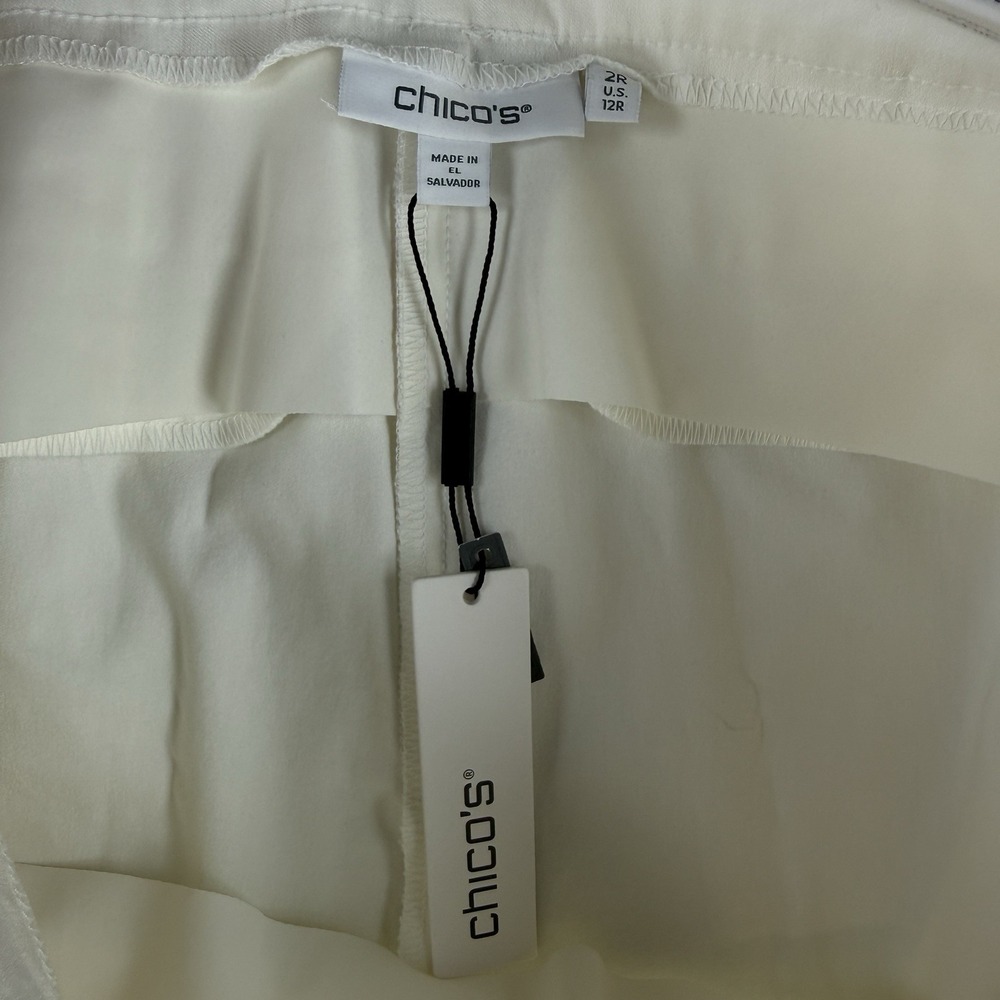 Chico's So Slimming Brigitte Slim Leg Ankle Pants Womens 2R 12R White NWT - Picture 5 of 9
